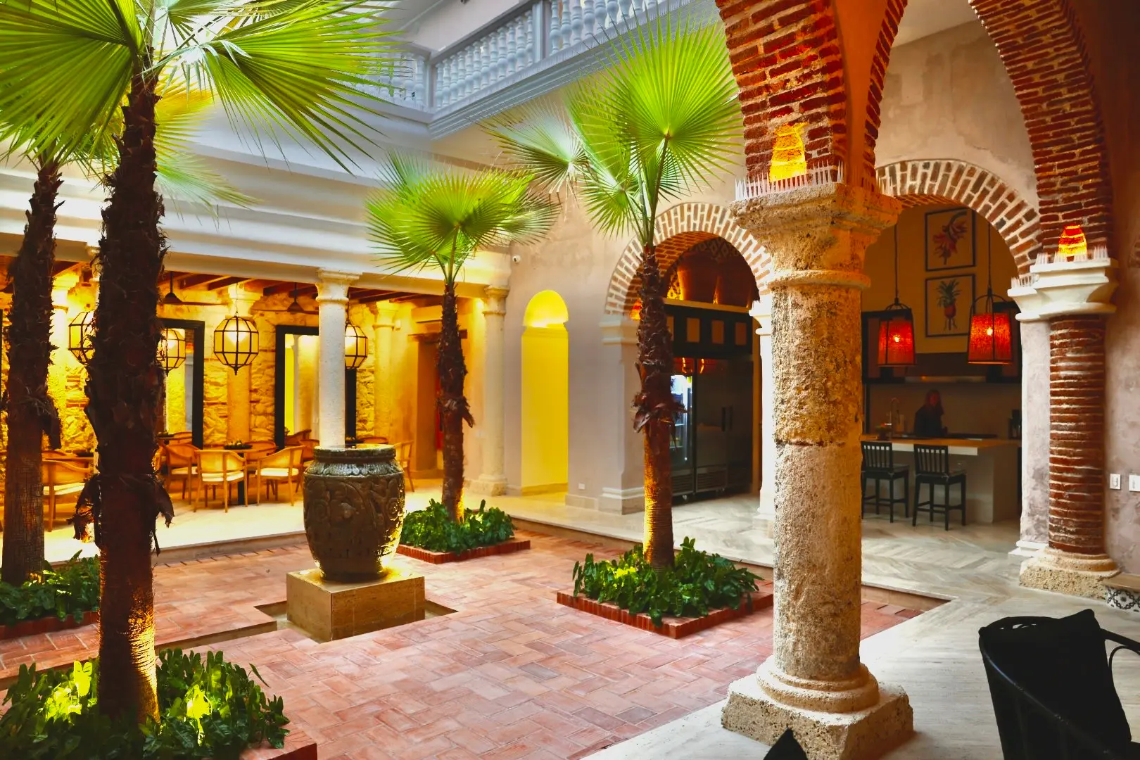 Courtyard with palms
